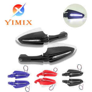 YIMIX 1 pair of motorcycle handguards equipped with LED lights 22mm/28mm windproof handguard motorcycle accessories