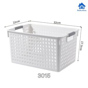 Plastic Basket Organizer Storage Bin Multipurpose Laundry Clothes Toys Bathroom Kitchen Cabinet Home Organizer Storage