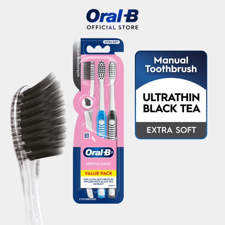 Oral-B Ultrathin Black Tea Toothbrush 3 Counts
