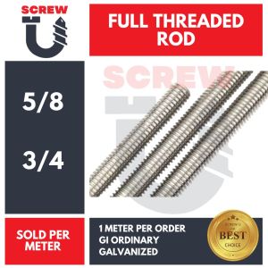 5/8 | 3/4 (3pcs) 1meter Full Threaded Rod Galvanized (GI) 3pcs 1meter per Order