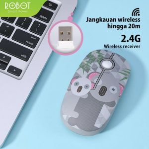 ROBOT M330 Wireless Mouse Bluetooth Motif Silent Key Cherry Scroll