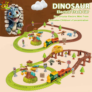 Dinosaur Series Electric Track Car Toy Creative and Fun Circular Train Develops Childrens Concentration Baby Gift