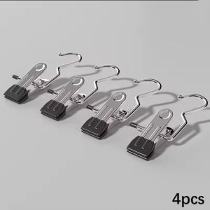 🥰แถมตะขอแขวน🥰 คลิปหนีบผ้า มีแบบคละสี พกง่ายสะดวกต่อการใช้งาน ประหยัดพื้นที่ห้อง คลิปตะขอสแตนเลส