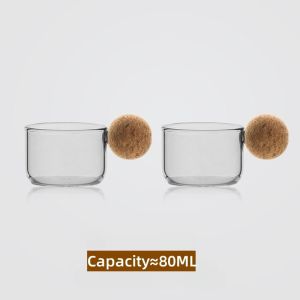 OMK กาต้มน้ำสำหรับน้ำเย็นกาน้ำชาชุดแก้วชาแก้วบอโรซิลิเกตทรงสูงด้วยมือสไตล์ญี่ปุ่นเหยือก & เหยือกใส่น้ำชาทนความร้อน