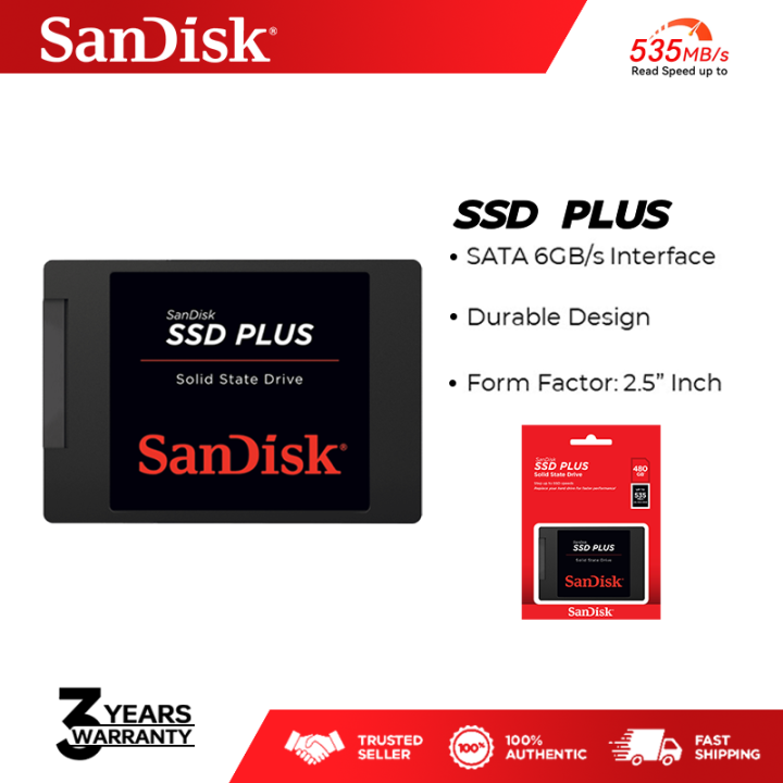 SanDisk SSD PLUS 2.5" 1TB 480GB 240GB SATA III Internal Solid State ...