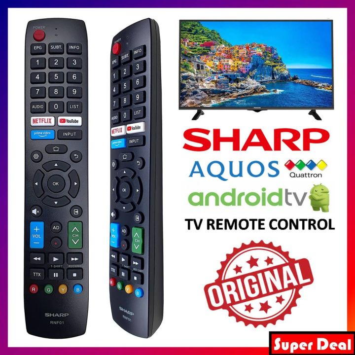 SHARP AQUOS ANDROID SMART TV Netflix Prime Video Remote
