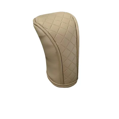 Car Shift Handle Cover PU Leather Non Slip Wear Resistant Shift Knob Cover For Car Interior