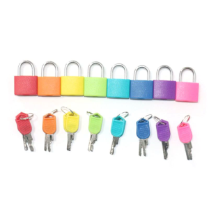 Mini Padlock with for Key Small Luggage Padlocks Colorful Learning Locks Keys Set Kids Children Learning Locks with Ke