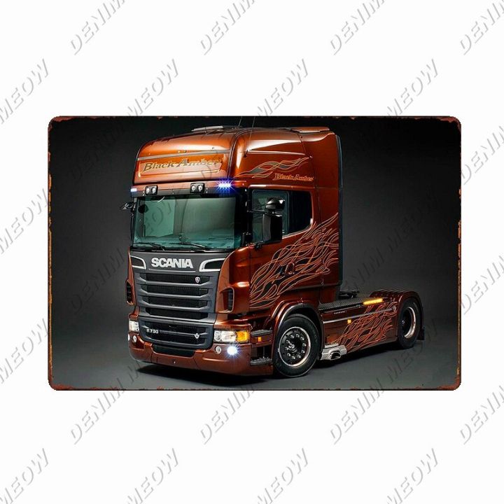 Scania Metal Sign Plaque Vintage Heavy Truck Tin Sign Retro Wall Art ...