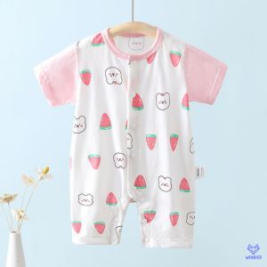 บอดี้สูท ชุดเด็กแรกเกิด (0-9 เดือน) ผ้าคอตตอน ของใช้เด็กแรกเกิด ชุดเด็กอ่อน เสื้อผ้าเด็กอ่อน ของใช้เด็กเล็ก newborn ผ้าเด้ง B018