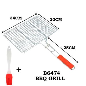 MEAT AND FISH GRILL NET Stainless steel barbecue clamp barbecue clamp