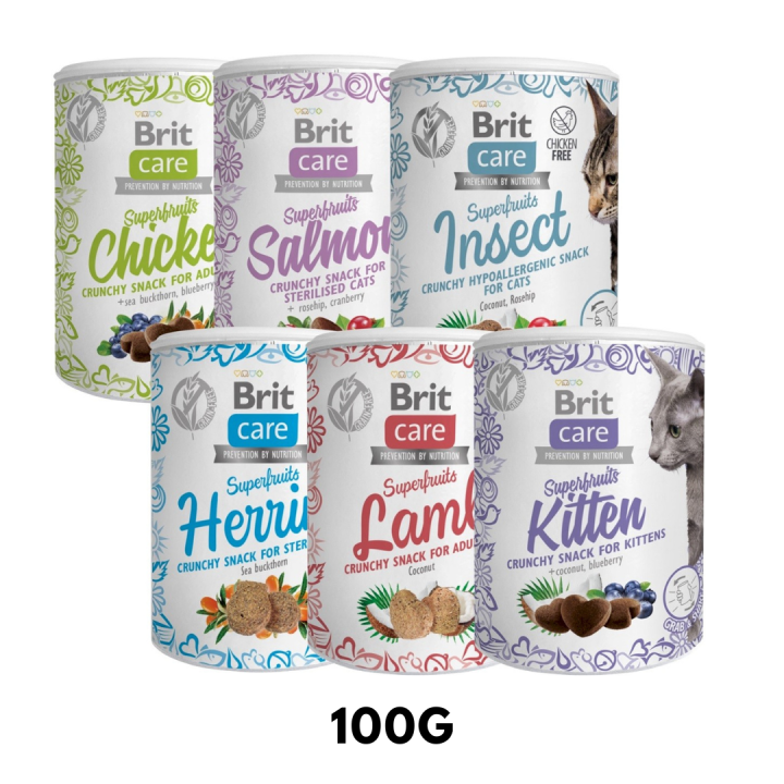 Brit Care Cat Snack Superfruits [Assorted Types] 100G | Lazada
