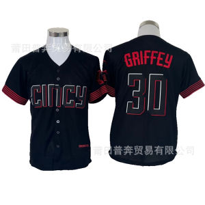 Áo khoác cardigan thêu MLB Reds 44 # Đồng phục bóng chày De La Cruz quần áo bóng chày cho nam quần áo trẻ em