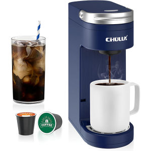 CHULUX Slim Single Serve Coffee Maker for K Cup Pods & Ground Coffee &Tea Capsule & Milk Tea Capsule