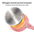 Ecowin Cookware Peach Series Pink Ceramic Non-stick Milk Pan Periuk susu Saucepan Suitable for All Stoves(Gas & Electric & Induction & Ceramic). 