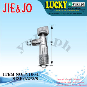 JV-1003/JV-1004 JIE&JO Angle Valve 1/2x1/2 1/2x3/8