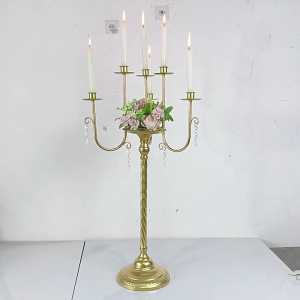 Golden Accented Multi Cup Metal Holders For Elegant Dinner Party Lighting And Holiday Table Decors