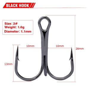 Suke 20pcs New product Sanben hook with barbed anchor 20 pcs/pack lure fishing tackle High Carbon Steel Fishing Hook Barbed Treble Hooks Fishhooks Carp Fishing Tackle Round Bend For Bass