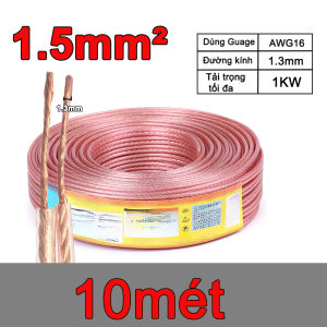 Dây Loa 10m 20m 50m 100m Âm Thanh Chuyên Nghiệp 1.5mm vuông Cao Cấp Đa Năng Cho Xe Hơi Dàn Âm Thanh Gia Đình Và Dự Án