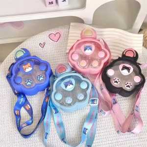 Botol Minum Anak Karakter Bentuk Kaki Kucing Mini Gemoy 520ml Viral-5071