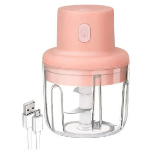 300ML Rechargeable Mini Food Processor Mini Meat Grinder Mini Chopper Small Meat Mincer / Pengisar Makanan Kecil