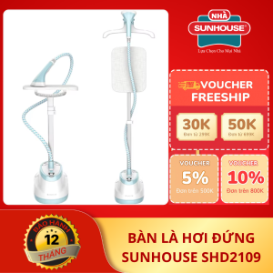 Bàn là hơi nước đứng 2-in-1 SUNHOUSE SHD2109 (Ủi đứng & ủi nằm) 1800W - Hàng chính hãng