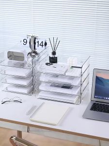 File Document Letter Paper Tray Sorter Collection File Desk Organizer Rack Stackable Document Tray Holder