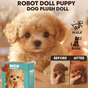 My Realistic Robot Puppy Electric Simulation Puppy Plush Toys Interactive Cute Dog Barking Walking Dog Toy Robot Puppy Plush Doll Touch Reaction Multifunction Realistic Modeling Decorations