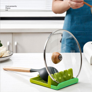 HOME BEST 1pcs Spoon Rest Kitchen Utensil High Resistant Spatula Base and Cooking Tool Holder Cookware Spoon Fork Peralatan Dapur Pemegang Memasak Masak 勺架厨房用具、高抗力抹刀底座烹饪工具架炊具勺叉家用汤勺筷子锅铲架 (Tempat Letak Sudu Senduk) FZ1-0091