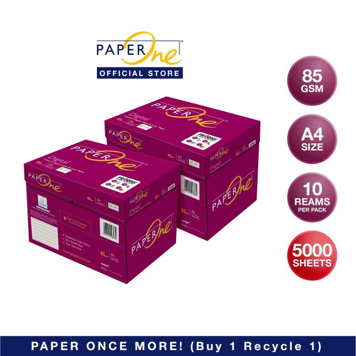 Paperone A4 Digital Paper 85gsm 5000 Sheets 10 Reams Lazada