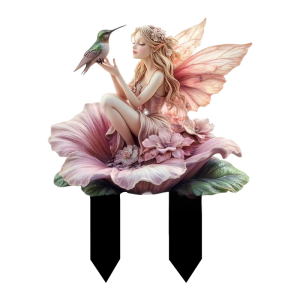 ป้าย Rumput Halaman สำหรับสวนนางฟ้าและนกฮัมมิงเบิร์ดอะคริลิคกันน้ำการออกแบบสำหรับตกแต่งหม้อกลางแจ้งในร่ม