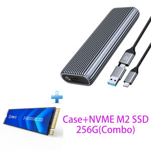 ORICO Tool Free Aluminum SSD M2 NVME Enclosure 10Gbps PCIe Type C Dual Protocol SSD Case Solid State Drive Case Support UASP