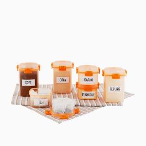 Wadah Penyimpanan Hawaii Tempat Bumbu Set of 6