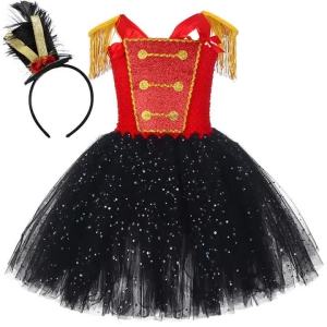 Nutcracker Soldier Girls Costumes Kids Halloween Christmas Tutu Dress Girl Circus Ringmaster Cosplay Dresses for Birthday Party2026