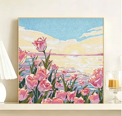18*18cm Landscape Girl 5D Diamond Painting Set Crystal Diamond Painting Fully Diamond Handmade