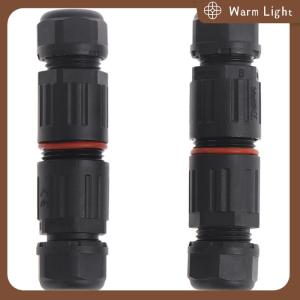 Warm Light IP68 Industrial Electrical Waterproof Wire cable Connector Outdoor Plug Socket