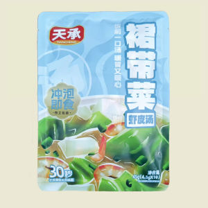 Instant Seaweed Soup with Shrimp Skin Low-Fat Wakame Soup Mix Quick Meal Ready to Eat No Cooking Required