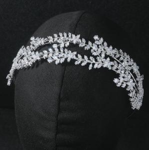 Băng đô cô dâu sang trọng cho đám cưới Mũ đội đầu khối Zirconia CZ Cô dâu Vương miện cho phụ nữ Bữa tiệc dạ hội Trang sức tóc Mũ đội đầu2026