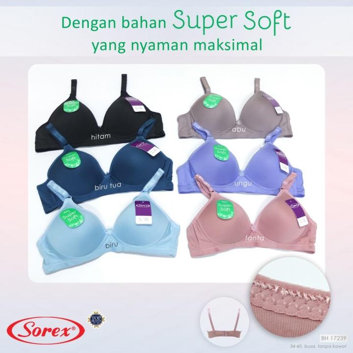 SOREX Bra 17239 Super Soft - BH Wanita Cup Besar Busa Sedang Tanpa Kawat