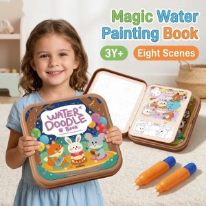 Perfect Mom and Baby Reusable Magic Water Drawing Book Mess Free Coloring Book Early Learning Painting Toy For Kids 3Y+ Travel Gift