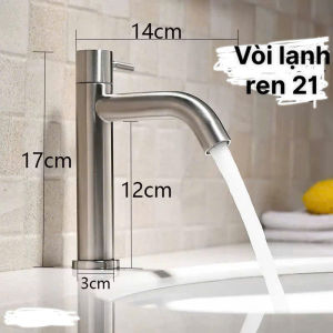 Vòi Rửa Mặt Vòi Lạnh chất liệu inox 304 vòi sáng đẹp