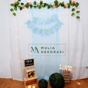 Backdrop Dekorasi Ulang Tahun Happy Birthday 1 set paket Tirai Ulang Tahun Anak