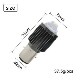 Motorcycle headlights H4 three-claw H6 white and yellow electric lights far and near light integrated spotlight two-color modified h6 bulb