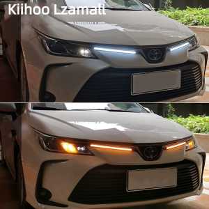 Một cặp TOYOTA COROLLA của chảy Đèn bắt đầu quét đèn Led ban ngày đèn báo vị trí hai màu lần lượt sửa đổi độ sáng cao đèn Led ban ngày đèn báo vị trí