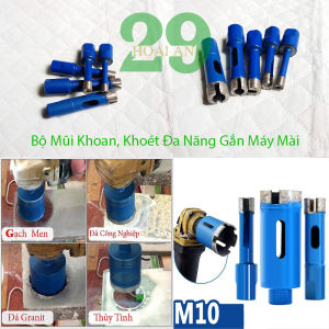 Bộ mũi khoan - Bộ mũi khoét đa năng gắn máy mài cầm tay 6-14mm