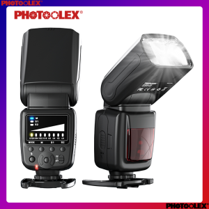 Photoolex Genuine FK300 Camera Flash | 5600K GN33 | Multi-Camera Hot Shoe for Product/Portrait/Photo