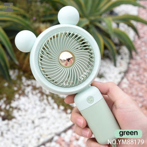 Dopamine Mini Handheld FanUSBCharging Belt Small Night Lamp Portable Carry around Desktop Electric Fan Mobile Button