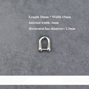 DAWEIF Titanium Alloy Horseshoes Buckles 6/8/10/15mm 10 Styles Shackle Key Ring High Quality Keychain Hook Outdoor Accessories