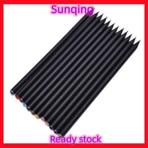 SQ Stationery [Flash Sale] 2X Black Rod HB Pencil With Colorful School Painting Writing Pencil