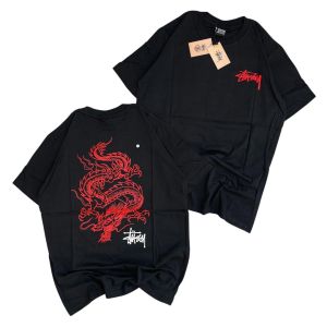 Kaos Stussy Gangstarr - tshirt stussy - kaos pria - tshirt pria - baju pria - kaos pria stussy DRAGON HITAM